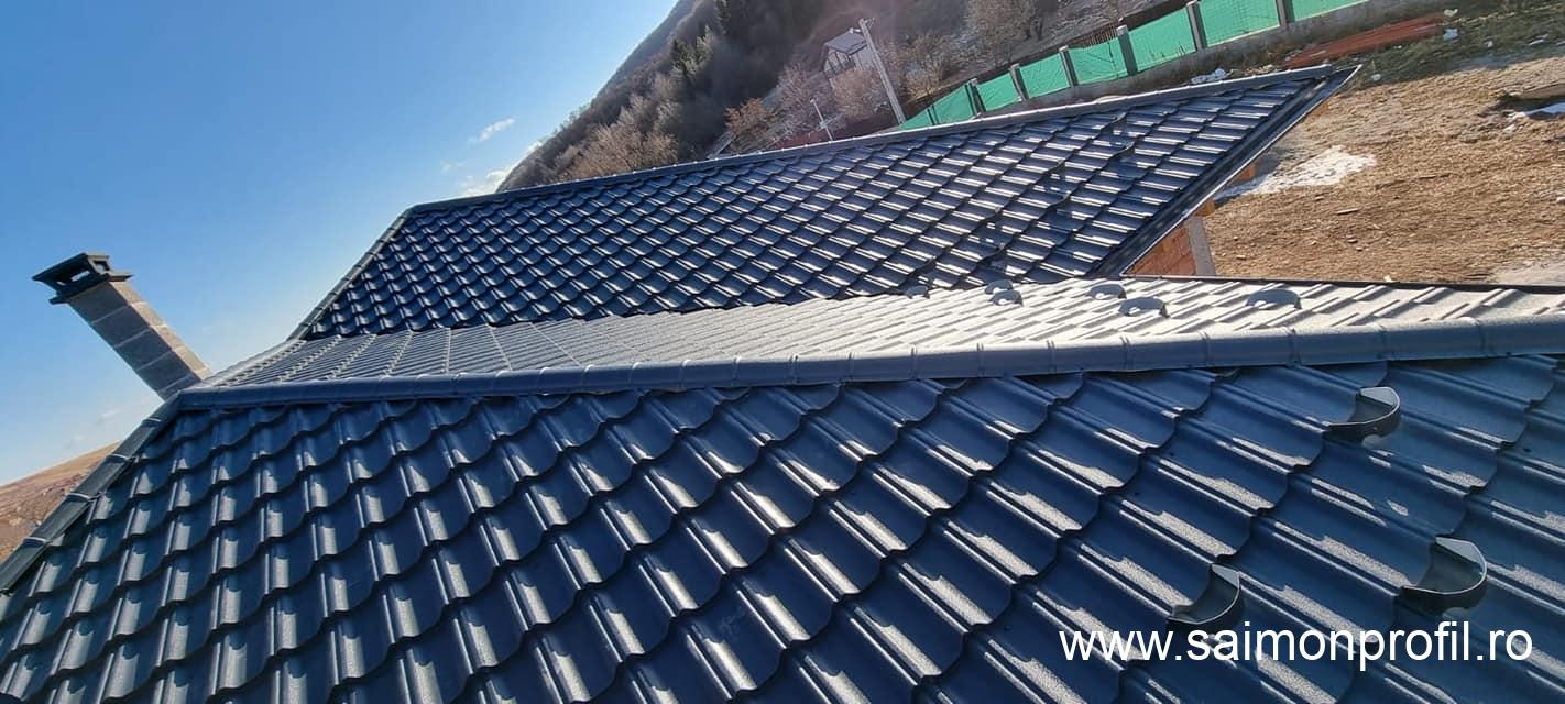 Tablă tip ţiglă metalică acoperiş Rufster CELESTA Piatra Neamţ